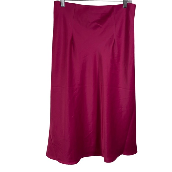 Rachel Zoe Dresses & Skirts - Rachel Zoe pink satin midi skirt size 6